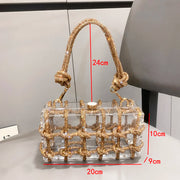 handmade Rhinestones Evening bag silver Crystal handmade Bags