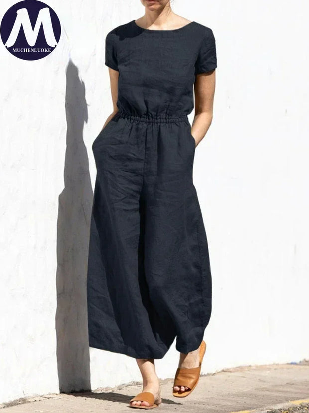 Jumpsuits for Women  Summer Solid Sleeveless