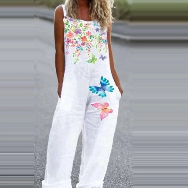 Floral Print Relaxed Fit Jumpsuit