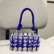 handmade Rhinestones Evening bag silver Crystal handmade Bags