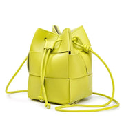 Chic Woven Bucket Crossbody Bag