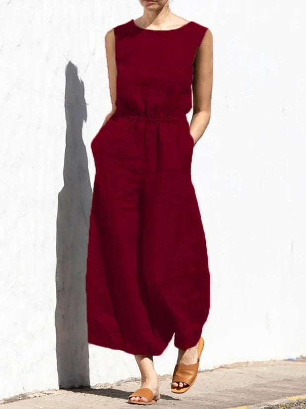 Jumpsuits for Women  Summer Solid Sleeveless