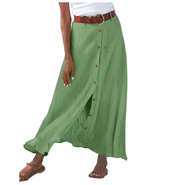 Casual Chic Button-Down Midi Skirt