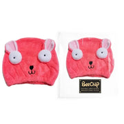 Dry Towel Bath Cap Cute Cartoon Coral Velvet Wrap Head Towel Hair Towel Absorbent Quick Dry Hair Cap Female Children and Adults