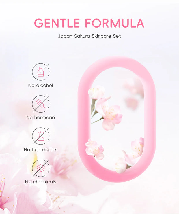 3pcs/set Sakura Skin Care Sets Face Cream Serum Eye Cream Face