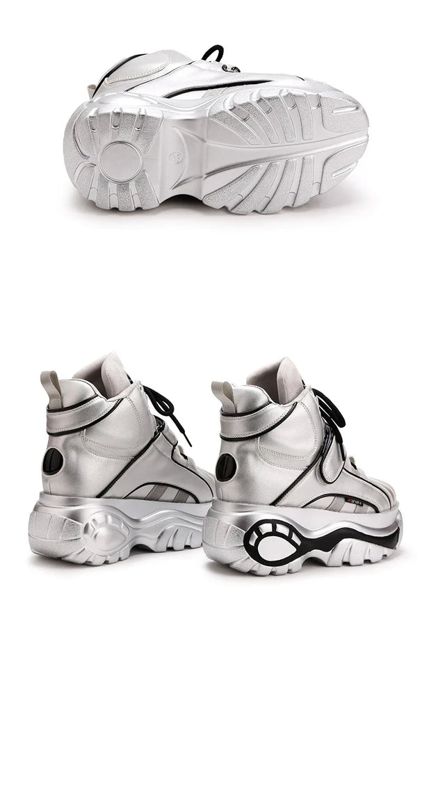 Chunky Platform Sneakers with Hidden Heel Lift