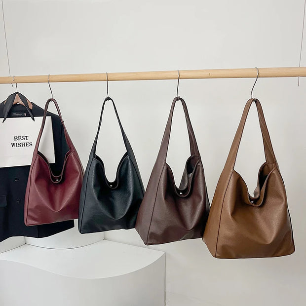 Classic Bucket Shoulder Bag - Large Capacity Everyday Tote
