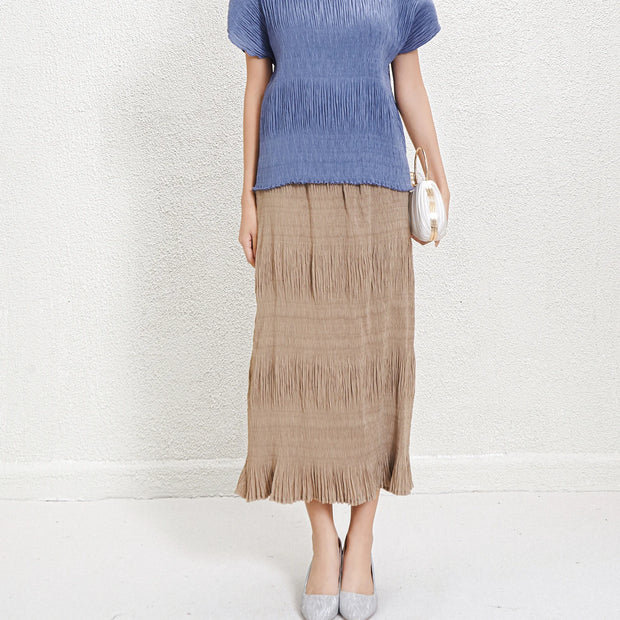 Women's Skirts 2025 Latest Designs Long Skirts for Women Casual Pleated Design High Quality Skirts for Ladies