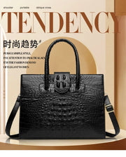 Elegant Croc-Embossed PU Leather Tote