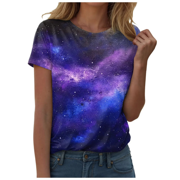 Galaxy Print Casual T-Shirt