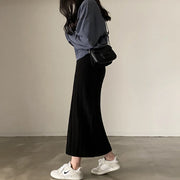 Solid Knitted Skirts For Womenew