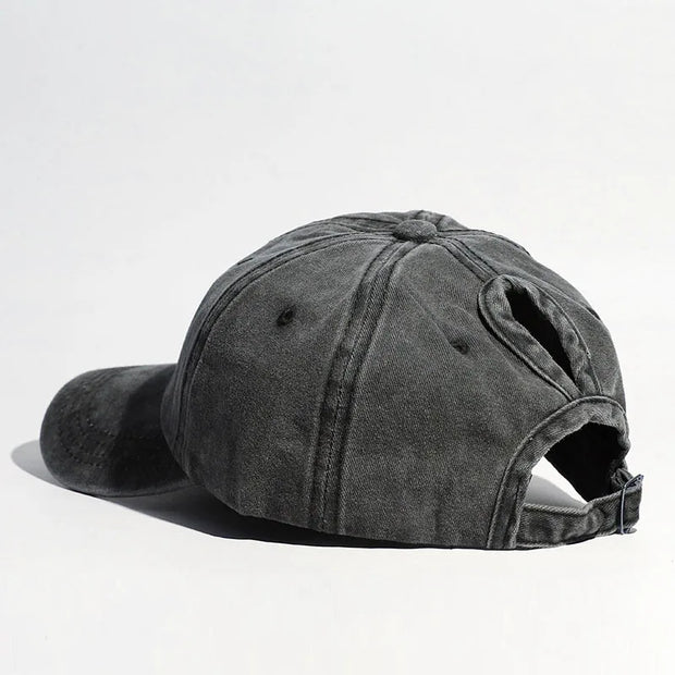 High Ponytail Baseball Cap for Women Spring Summer Sun Hat Running Snapback Hat Messy High Bun Women's Caps Female