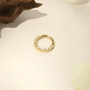 Sterling Silver Zircon Nose Ring - Elegant 925 Hoop