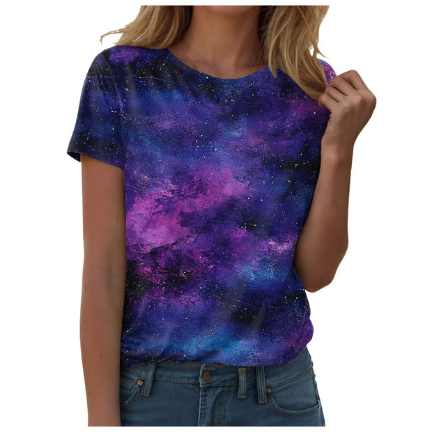 Galaxy Print Casual T-Shirt