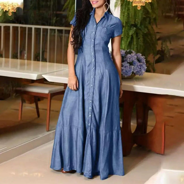Women Denim Dress Elegant
