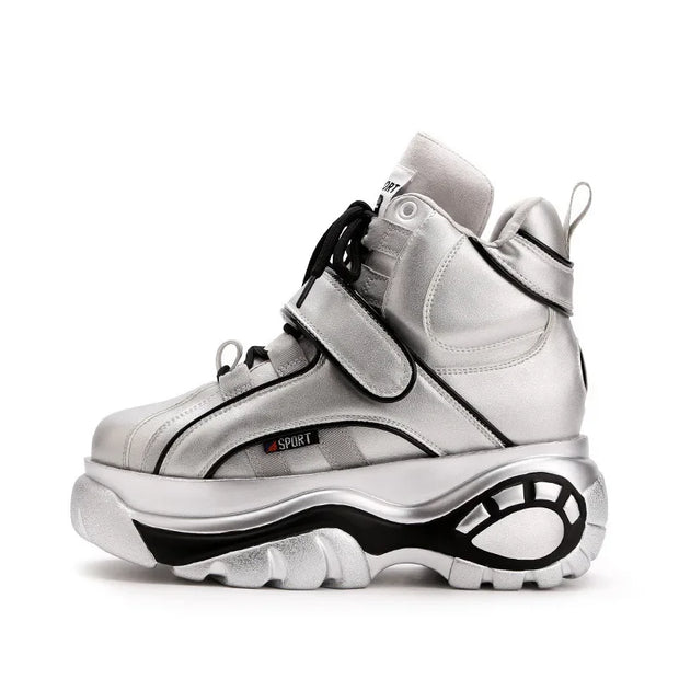 Chunky Platform Sneakers with Hidden Heel Lift