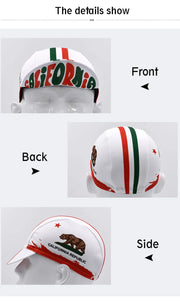 Classic Retro California Cycling Caps for Men and Women, Breathable Quick Dry Bicycle Hats, Bike Caps