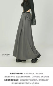 Elegant Casual Pleated Maxi Skirt