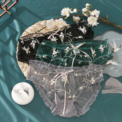 Floral Lace Low-Waist Panties