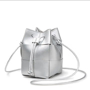 Chic Woven Bucket Crossbody Bag