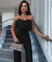 Women Sexy Jumpsuit Breast Wrap