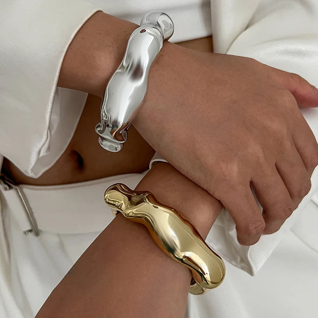 Sculpted Elegance Cuff Bracelets - Modern Statement Jewelry