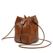 Chic Woven Bucket Crossbody Bag