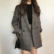 Timeless Checkered Winter Blazer