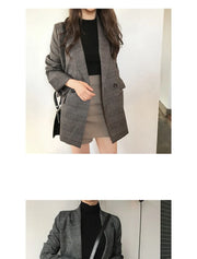 Timeless Checkered Winter Blazer