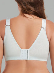 Underwear for women in summer, big chest, small gathering, anti sagging, no steel ring, fat, mm ultra-thin plus size text bra