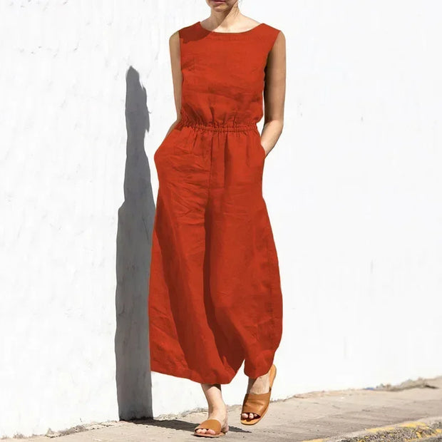 Jumpsuits for Women  Summer Solid Sleeveless
