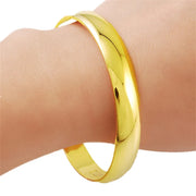 Glossy Gold-Plated Bangle - 24K Inspired Bracelet