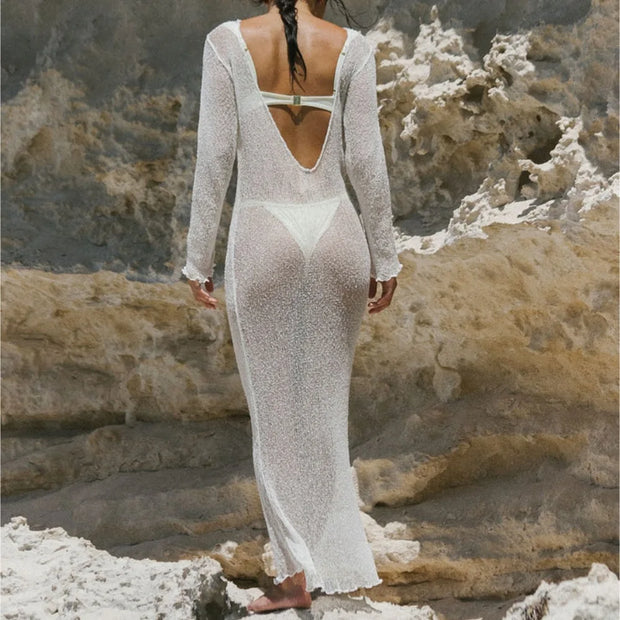 Women Beach Tunic Sexy See-through