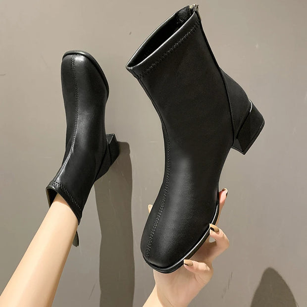 Modern Block Heel Boots - Autumn/Winter