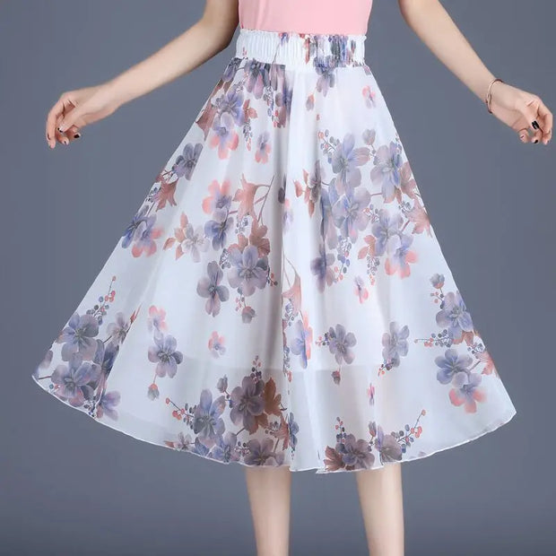 Chiffon Midi Skirts - Elegant Flowing Style