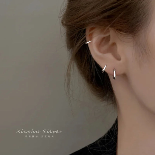 Sterling Silver Minimalist Bohemian Round Ear