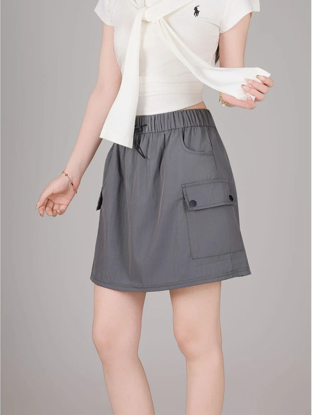 Women's Fall/Summer Short Skirts: High-Waisted, Loose, Slimming, and Versatile Workwear-Style Skirts