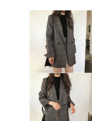 Timeless Checkered Winter Blazer