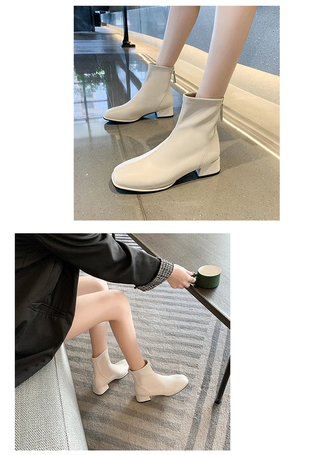 Modern Block Heel Boots - Autumn/Winter