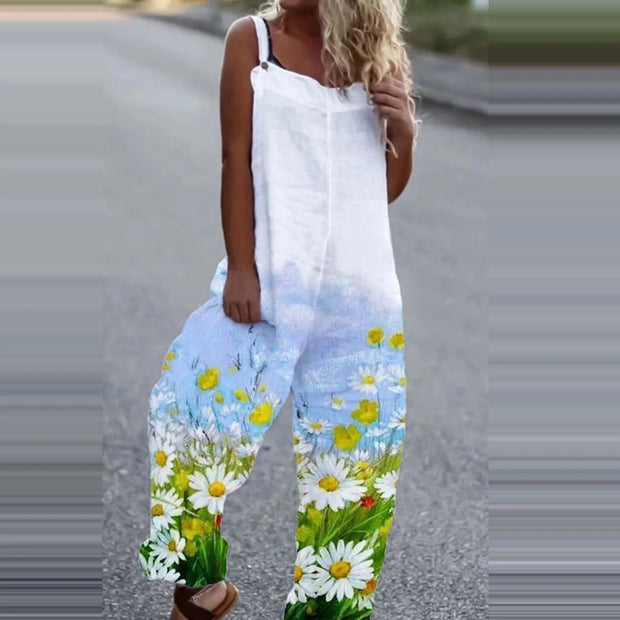 Floral Print Relaxed Fit Jumpsuit
