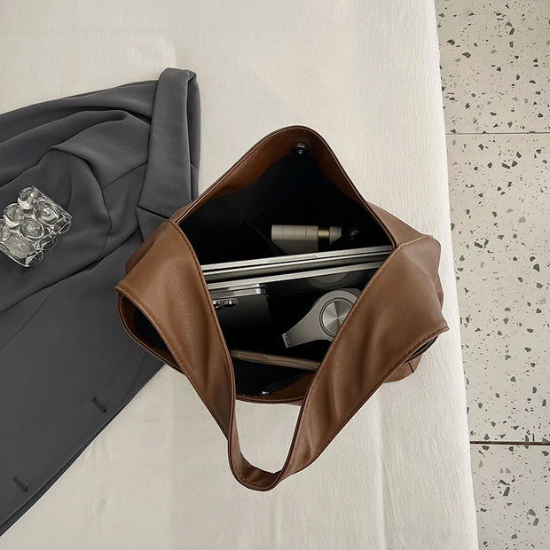 Classic Bucket Shoulder Bag - Large Capacity Everyday Tote