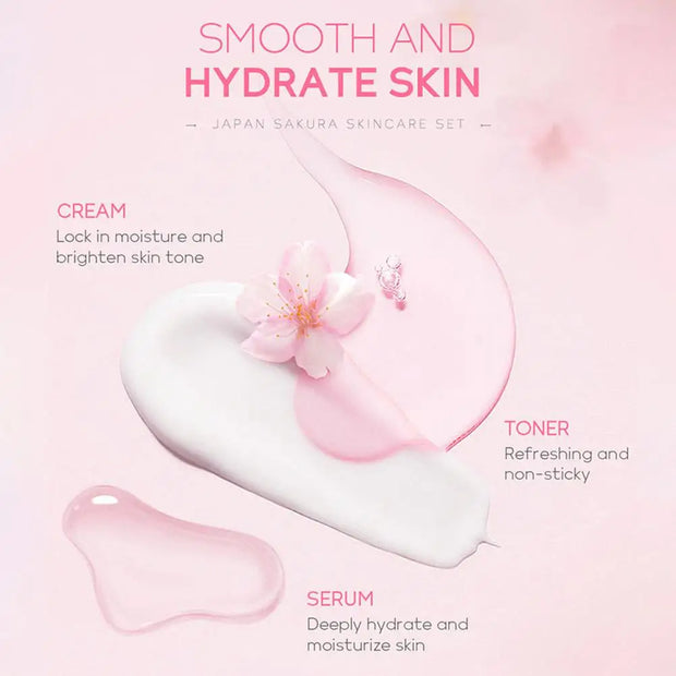Sakura Skincare Essentials Set - Travel or Gift Pack