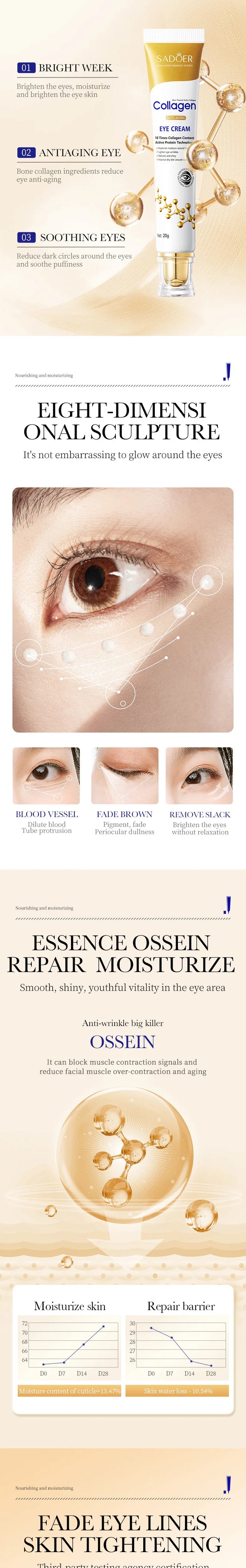 Collagen Eye Cream skincare Anti Dark Circles Eye Bags