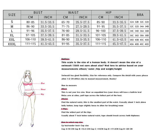 Bikini Swimsuit with Skirt Print Swimwear Women