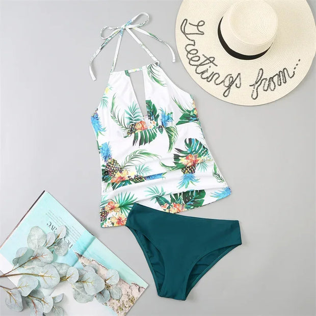 New Mujer V Neck Swimsuit Women Lace Up Swimwear