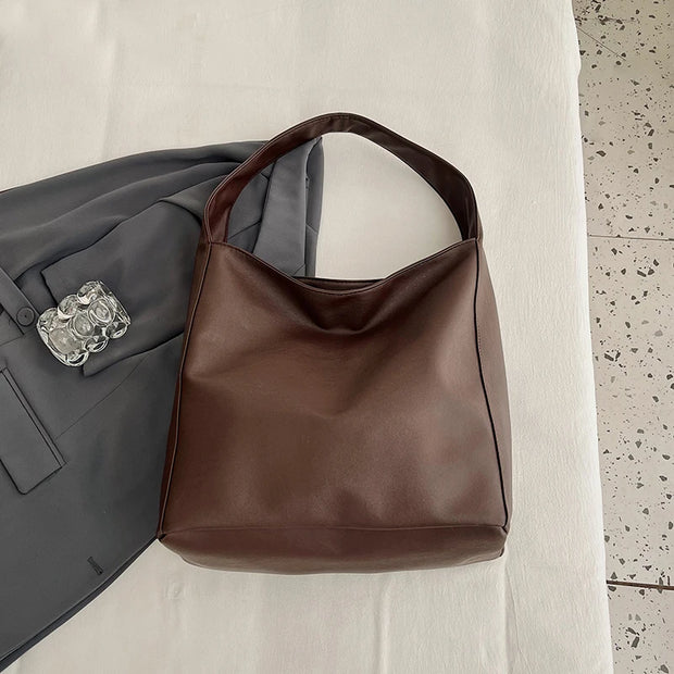 Classic Bucket Shoulder Bag - Large Capacity Everyday Tote