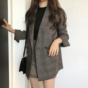 Timeless Checkered Winter Blazer