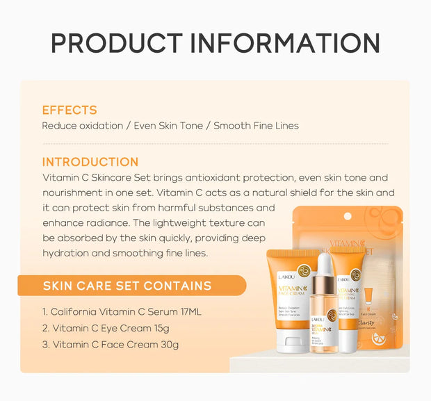 3pcs/set  Vitamin C 24K Golden Sakura Skin Care Sets