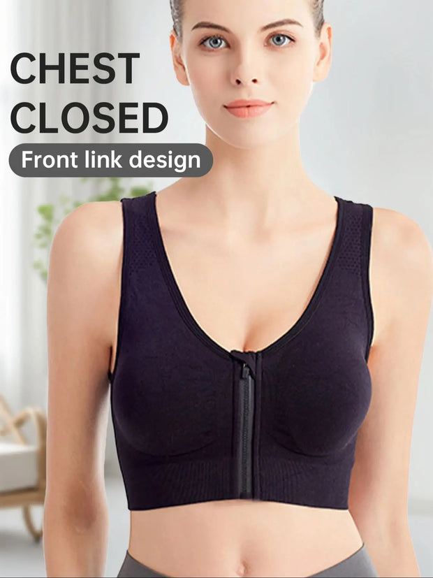 Front Zip Sports Bra