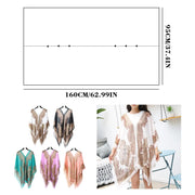 Lightweight Boho Beach Shawl Wrap
